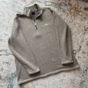 The North Face Men's Tan Zip-Up Pullover